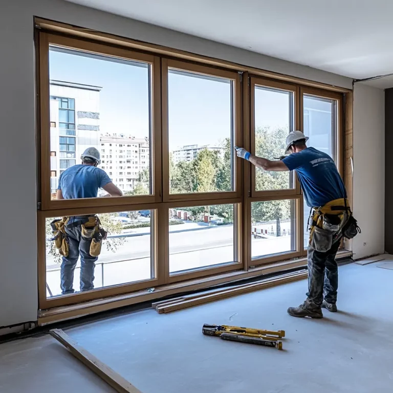 Installation de fenêtres double vitrage